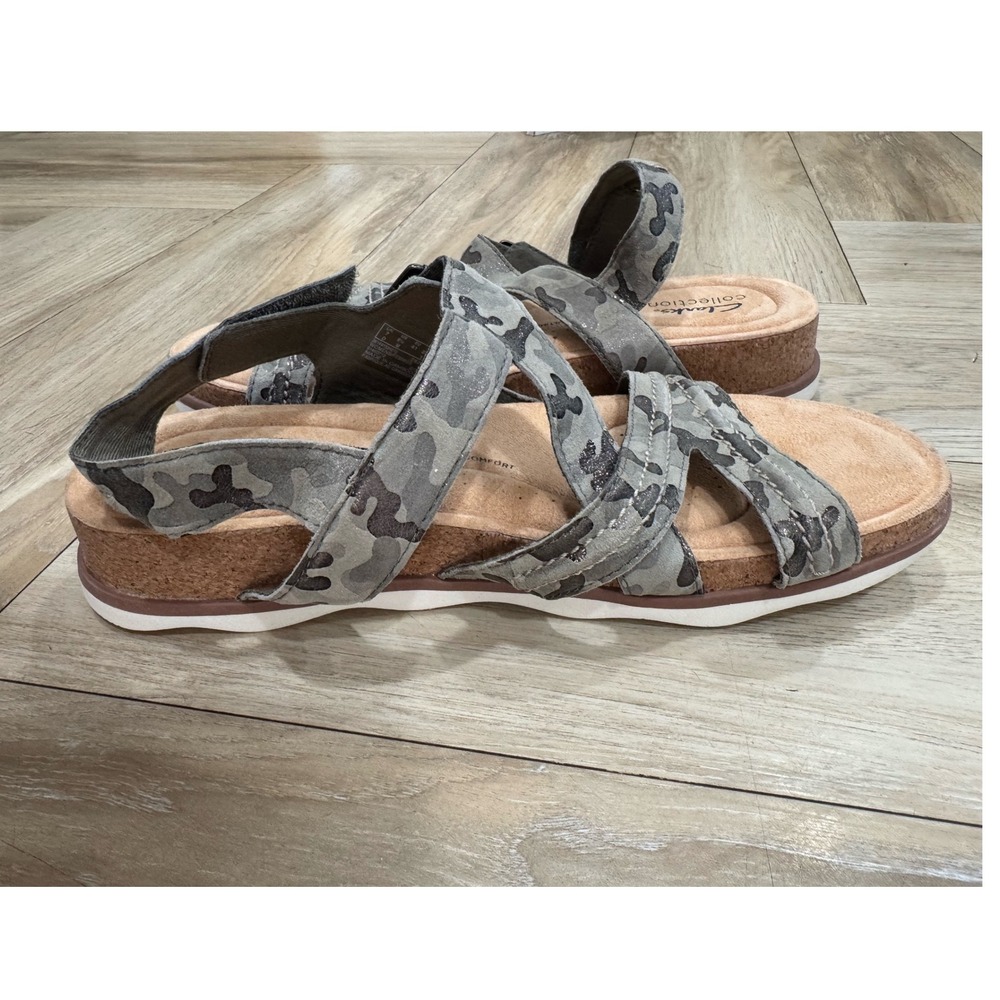 Clarks Collection Camo Metallic Ultimate Comfort Sandals 9.5 261691584 - Picture 2 of 8